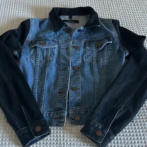 J Brand Two-Tone Blue & Black Denim Jacket